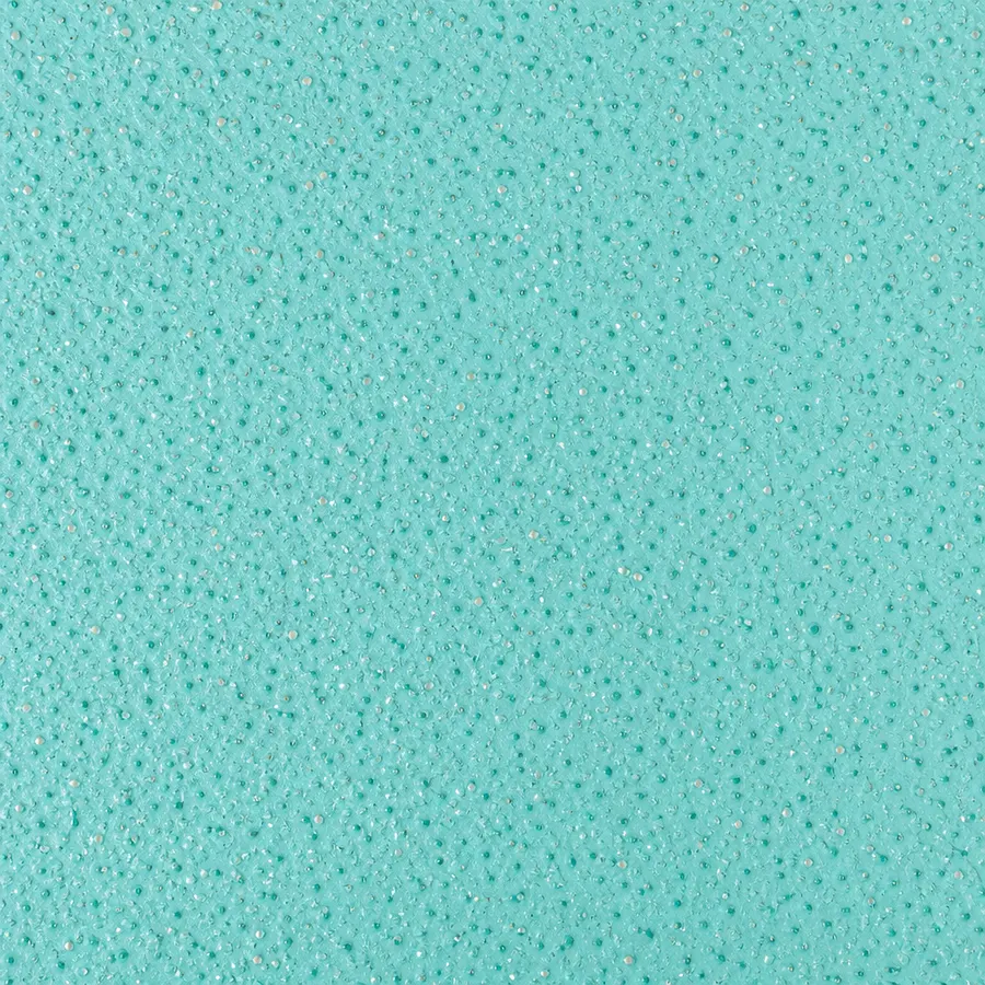 Aqua-turquoise wet-room safety vinyl with a raised slip-resistant emboss